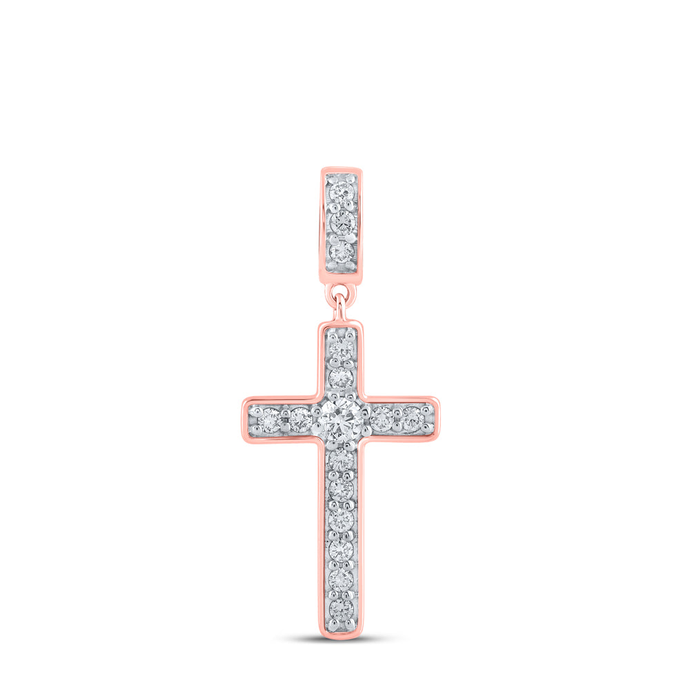 3/4Ctw-Dia Nk Cross Pendant (2.3 grams)