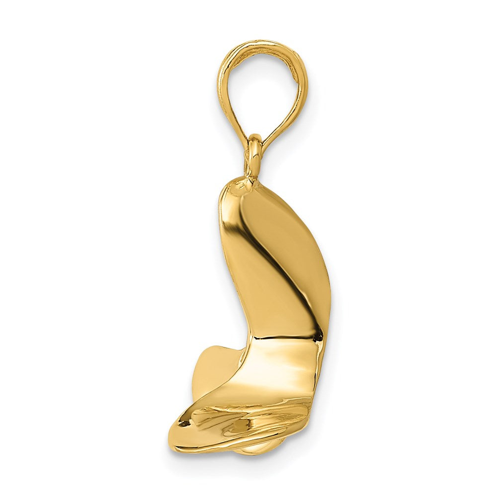 14k Yellow Gold 17 mm Polished 3-D Propeller Pendant (2.28 grams)