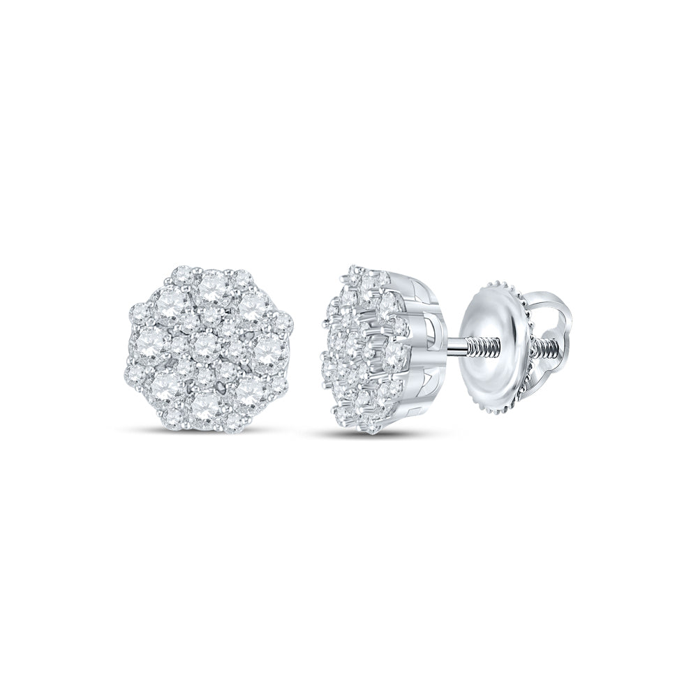 5/8Ctw-Dia Nk Octagon Earring (1.52 grams)
