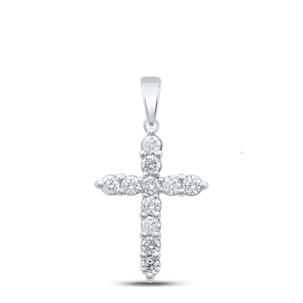 1Ctw-Dia Nk Cross Pendant (2.65 grams)