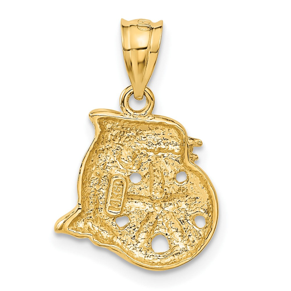 14k Yellow Gold 14 mm Dolphin and Sanddollar Charm (1.58 grams)