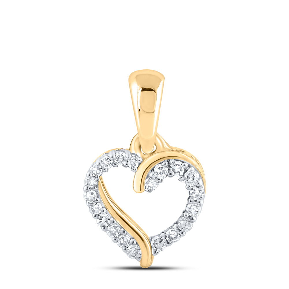 1/12Ctw-Nat Dia Nk Heart Pendant (0.62 grams)