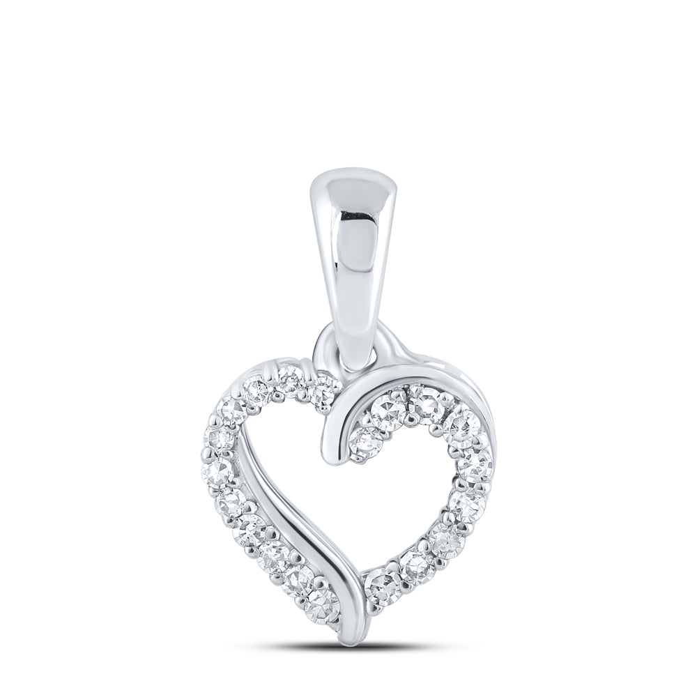 1/12Ctw-Dia Nk Heart Pendant (0.62 grams)