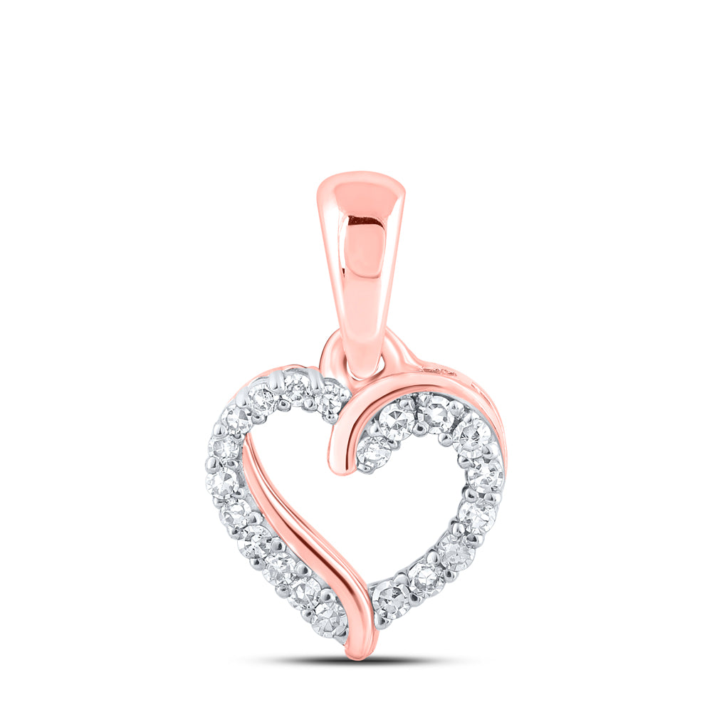1/12Ctw-Dia Nk Heart Pendant (0.62 grams)