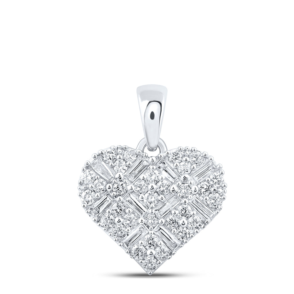 5/8Ctw-Dia Nk Heart Pendant (1.54 grams)