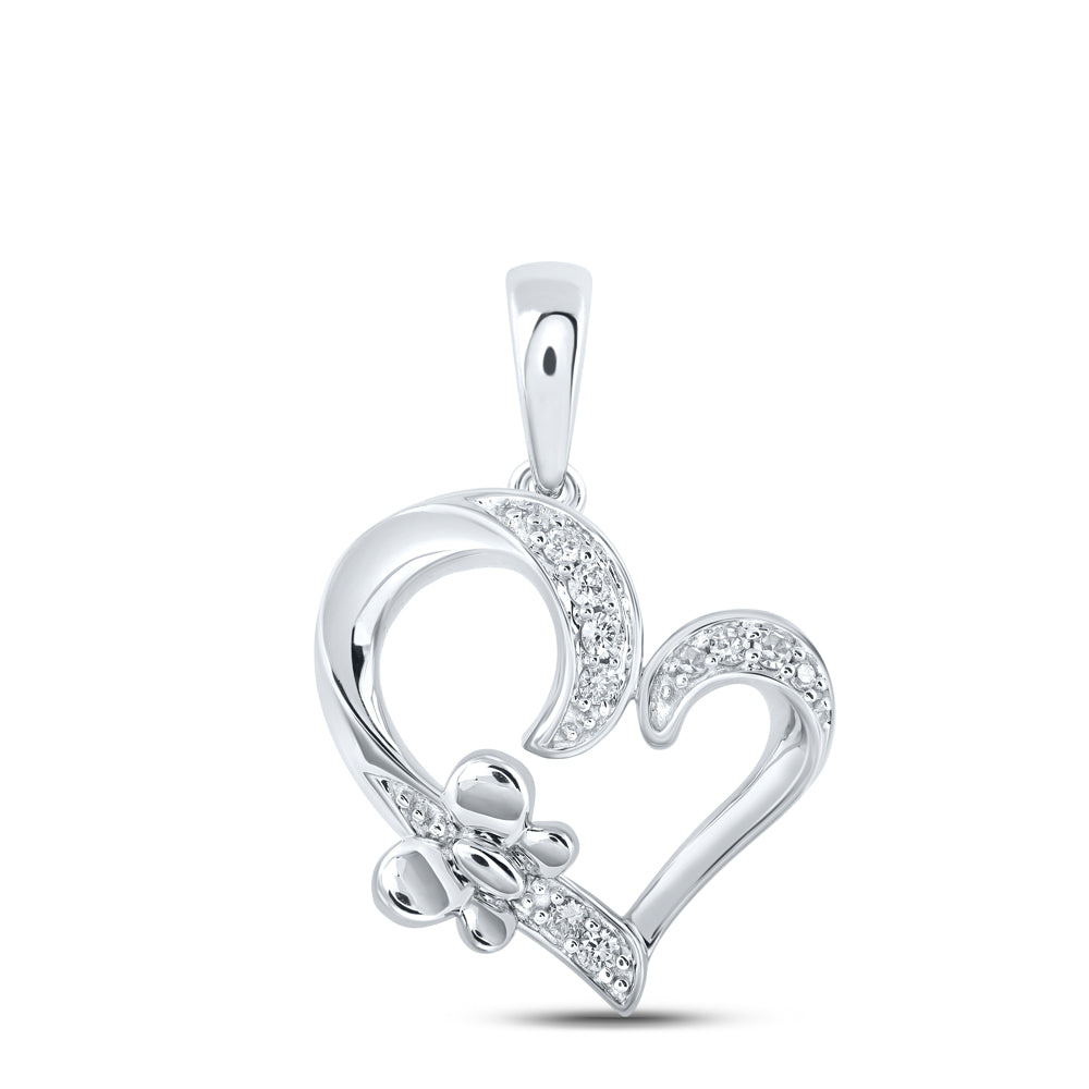 1/10Ctw-Dia Nk Heart Pendant (2.26 grams)