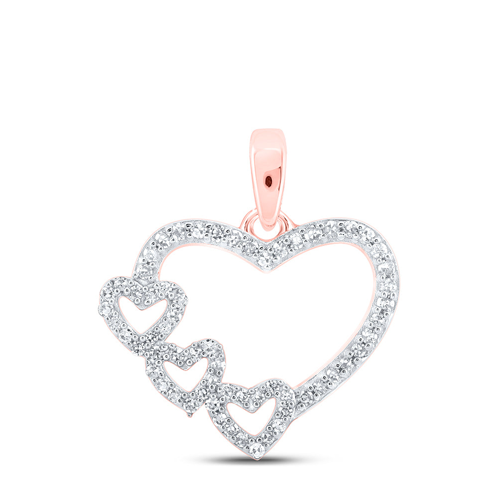 1/6Ctw-Dia Nk Heart Pendant (1.21 grams)