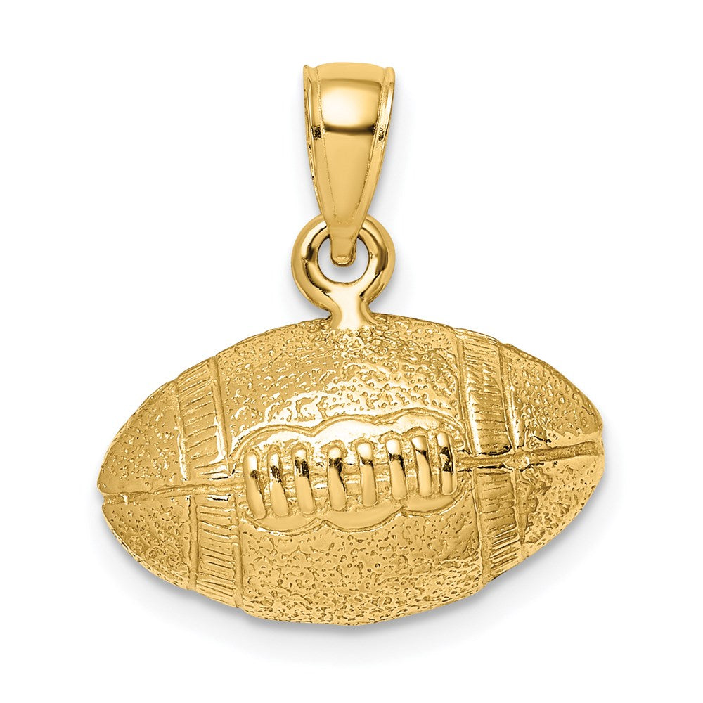 14k Yellow Gold 17.95 mm Polished 3-D Football Charm (5.22 grams)