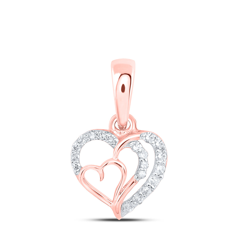 1/10Ctw-Dia Nk Heart Pendant (0.69 grams)