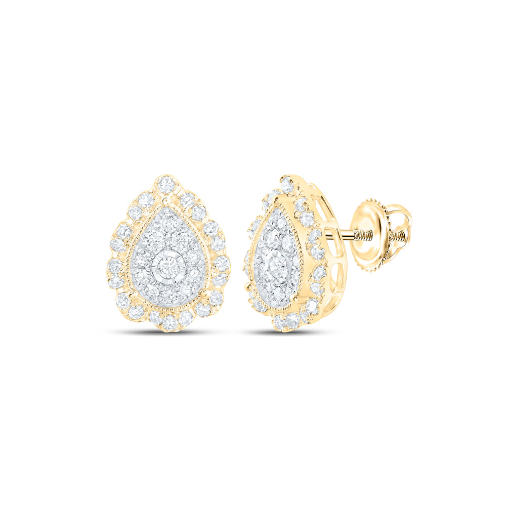 3/8Ctw-Dia Nk Pear Earring (1.58 grams)