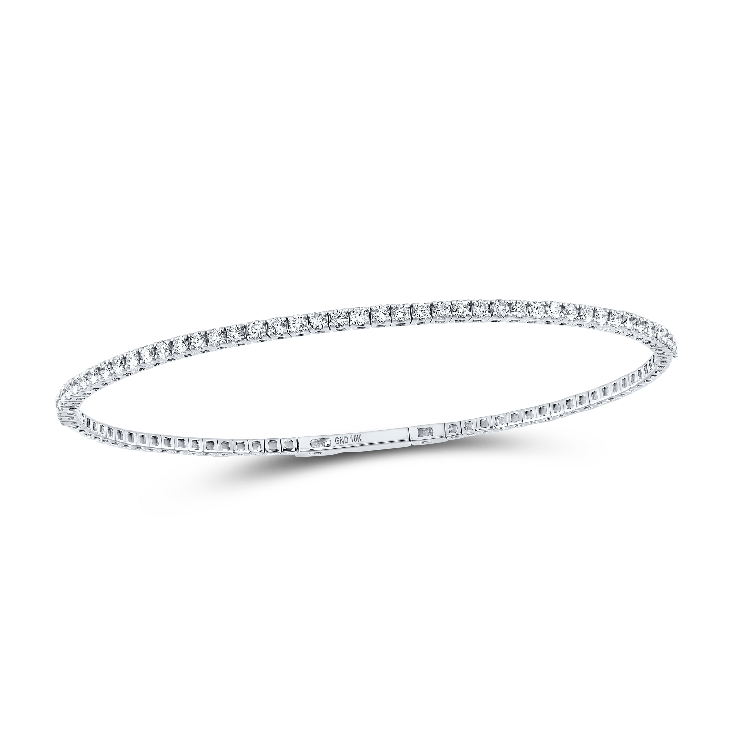 1 1/3Ctw-Dia Ana M (190Mm) Flexible Tennis Bangle (66X54Mm) (5.55 grams)