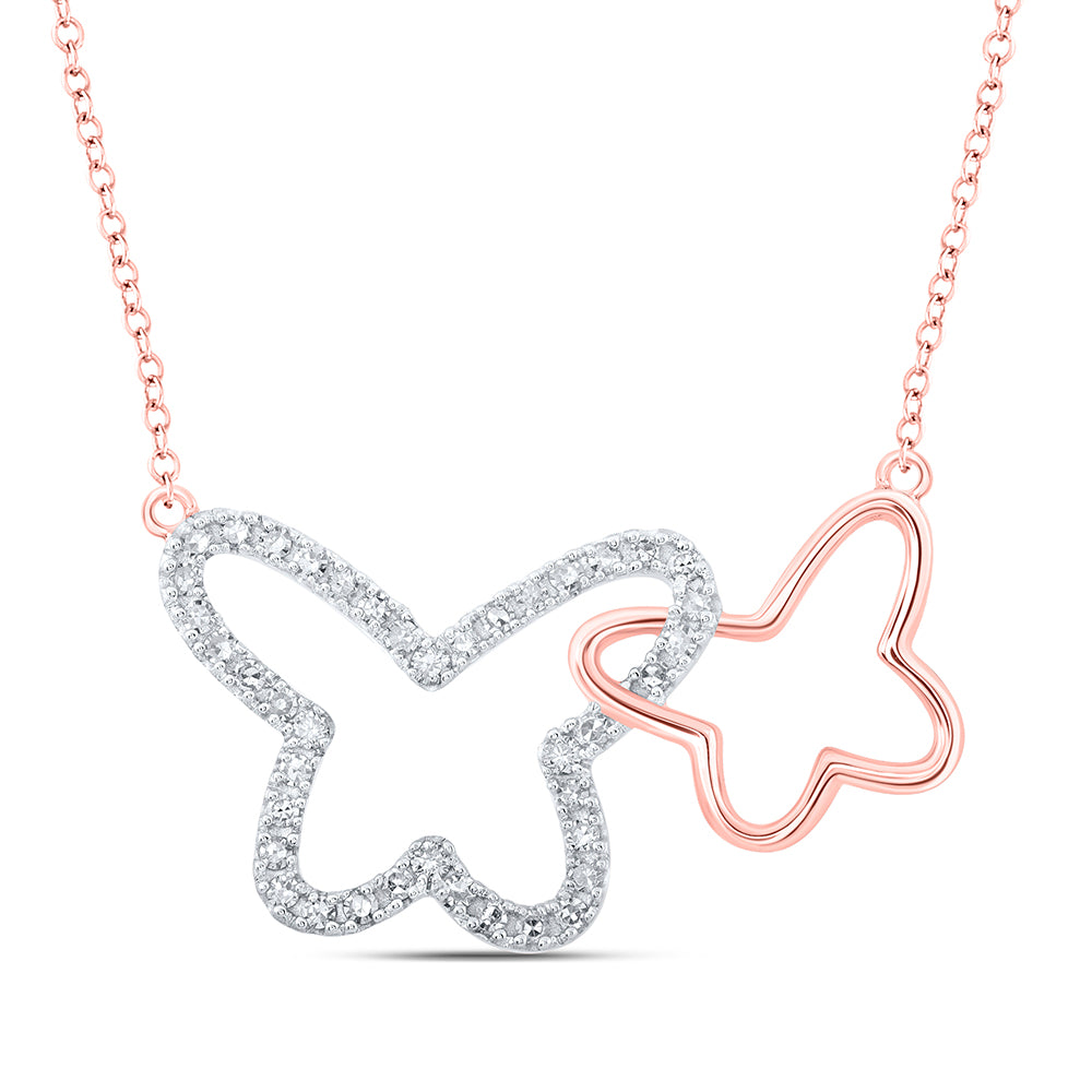 1/4 Ctw-Dia Nk Butterfly Pendant (1.54 grams)