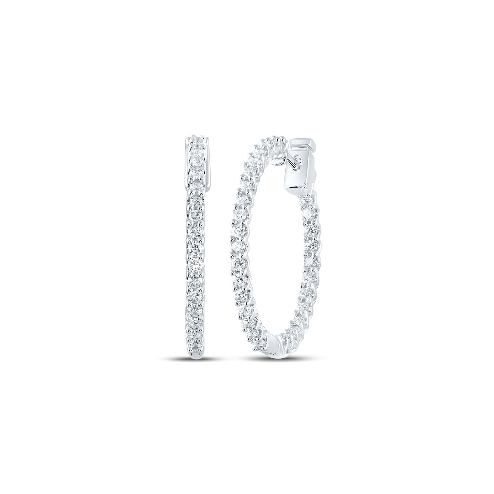1Ctw-Dia Ana M Hoops Earring (4.35 grams)