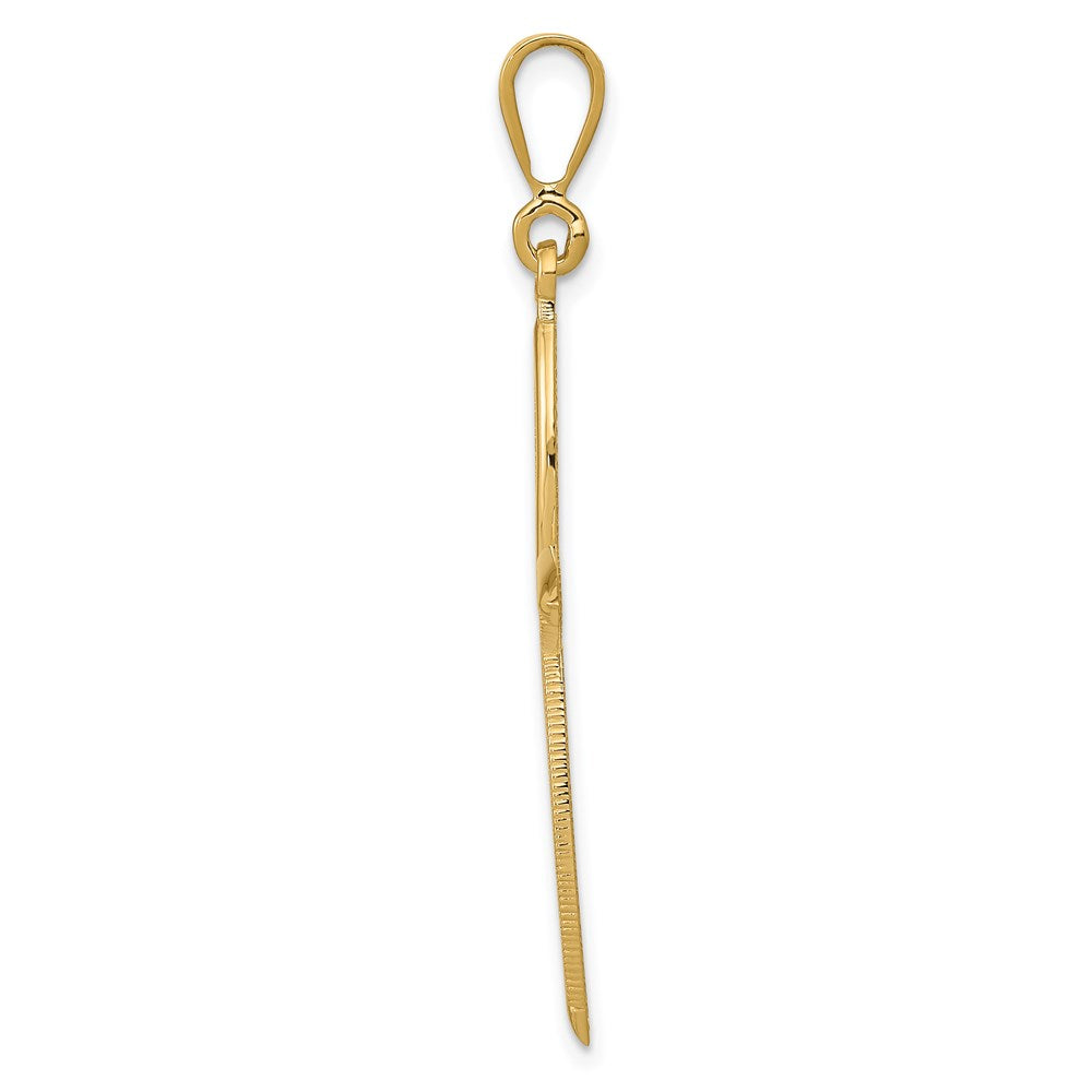 14k Yellow Gold 24 mm Passion Cross Pendant (1.67 grams)