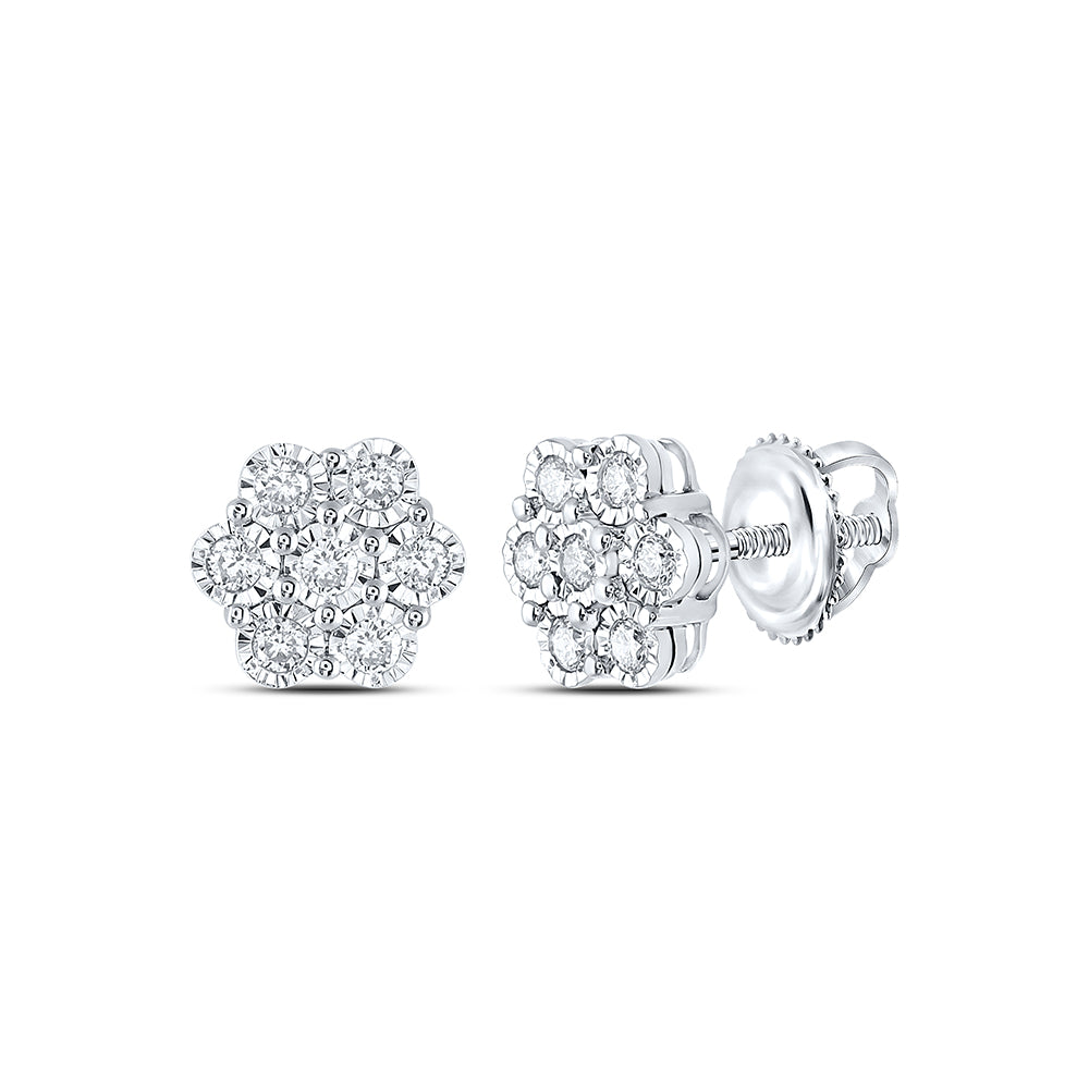 1/3Ctw-Dia Nk Flower Earring (3.32 grams)