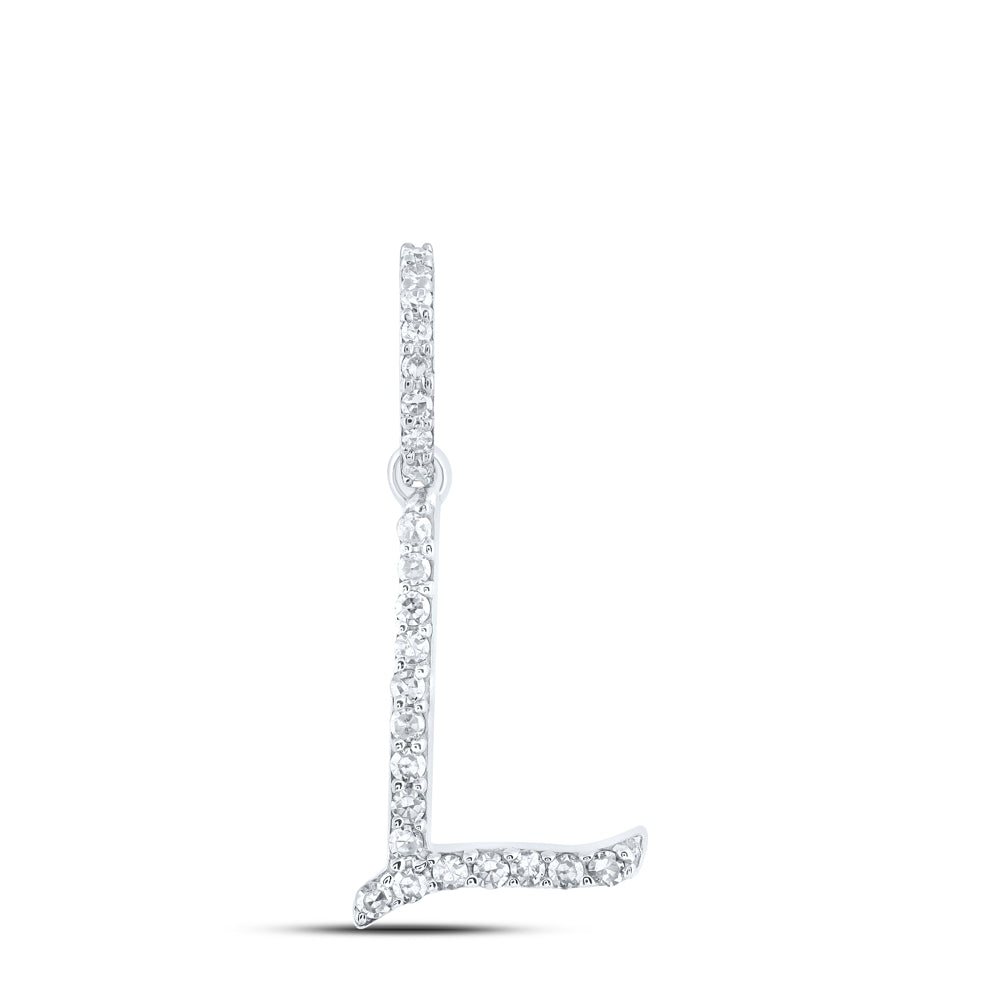 1/10Ctw-Dia Nk Initial "L" Pendant (0.42 grams)