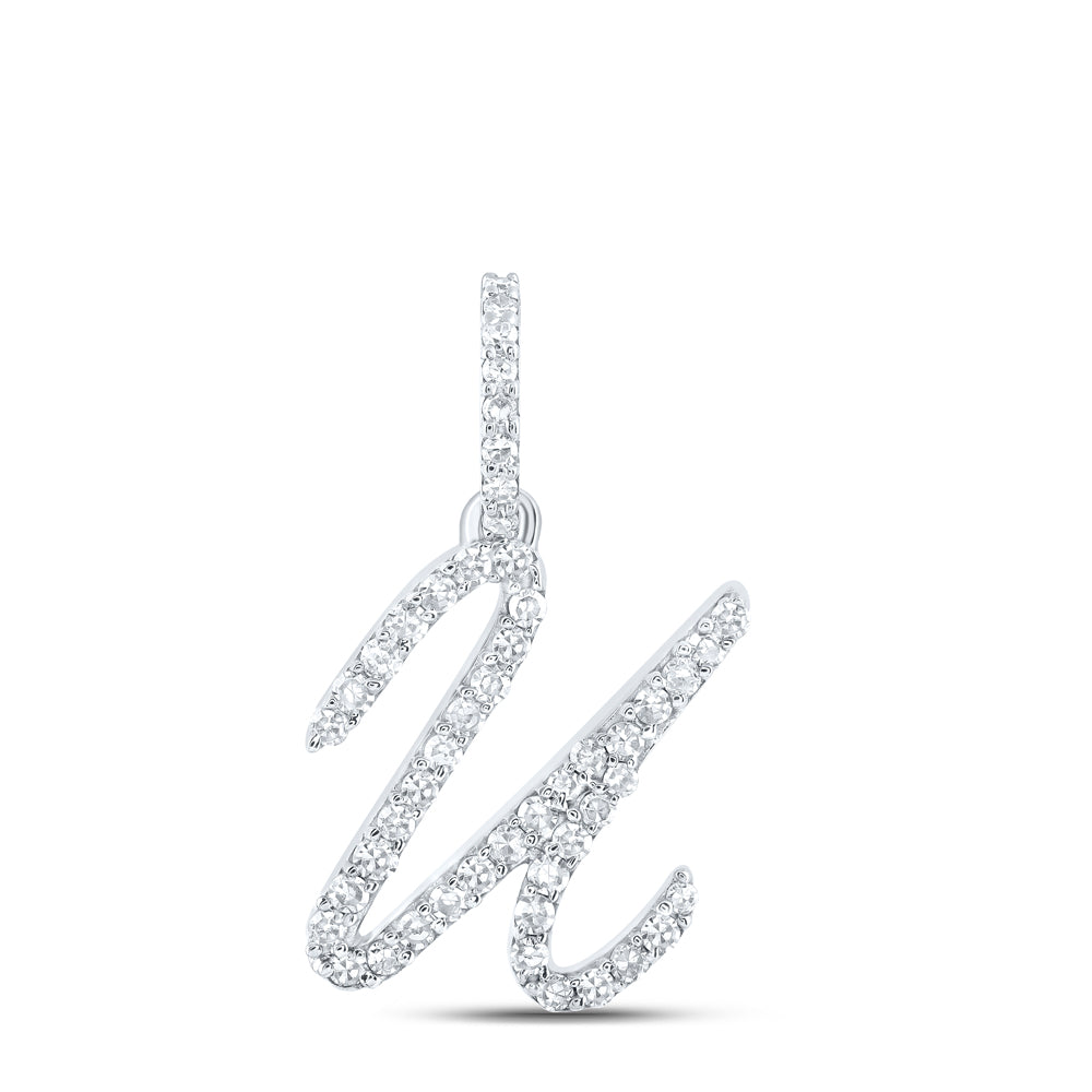 1/5Ctw-Dia Nk Initial "U" Pendant (0.83 grams)