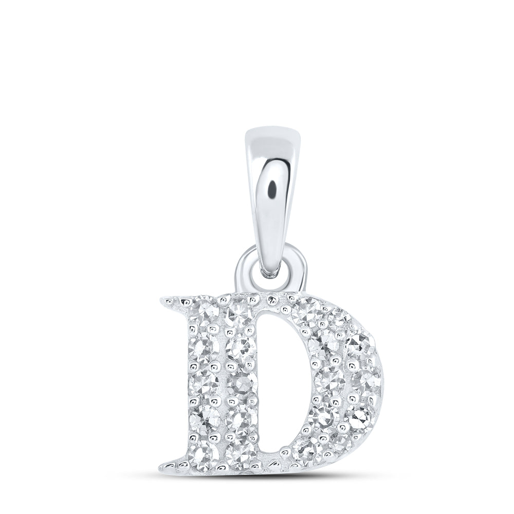 1/10Ctw-Dia Nk Initial "D" Pendant (0.44 grams)