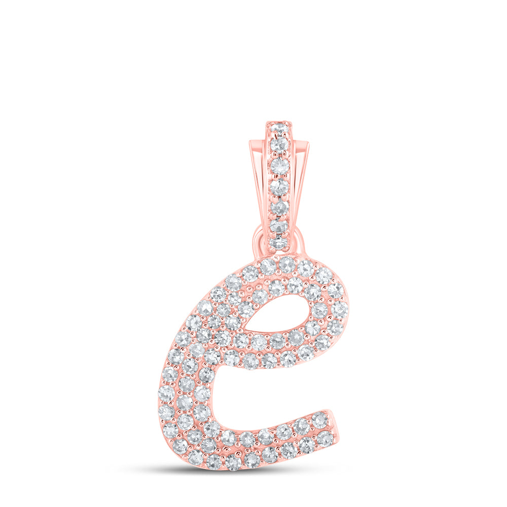 1/3Ctw-Dia Nk Initial "E" Pendant (2 grams)