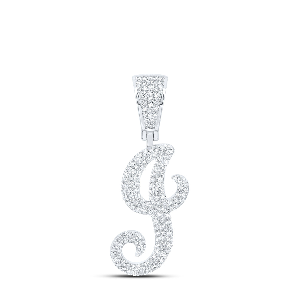 3/4Ctw-Dia Nk Initial "J" Pendant (2.76 grams)