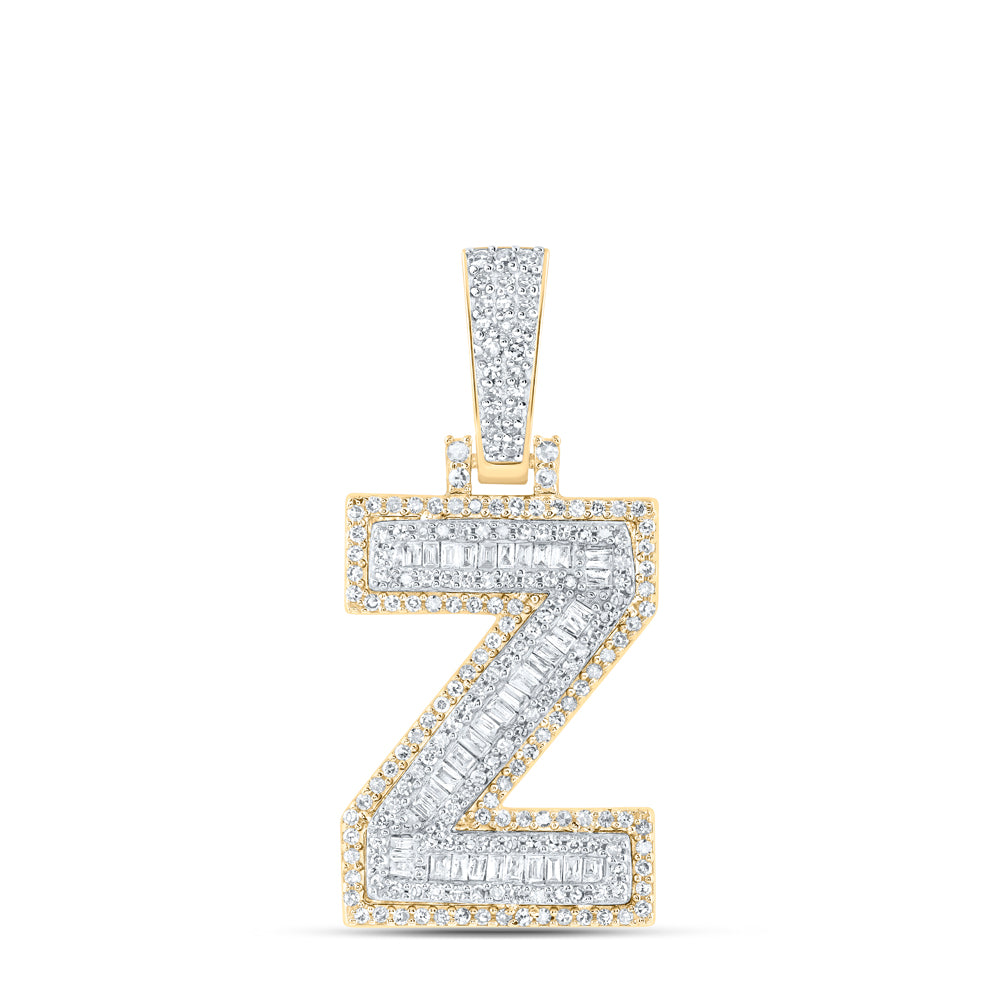 5/8Ctw-Dia Nk Mens Initial "Z" Pendant (4.32 grams)