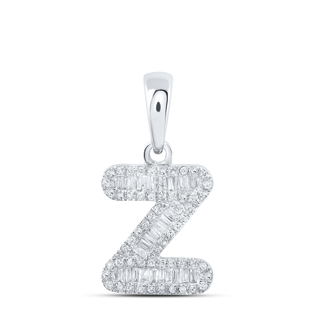 1/3Ctw-Dia P1P2 Initial "Z" Pendant (1.95 grams)
