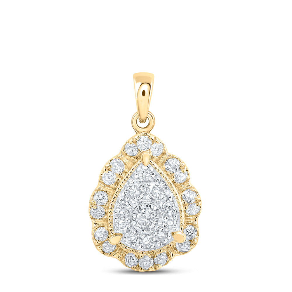 10Kt Yellow Gold 1/3Ctw-Dia Nk Pendant (1.42 grams)