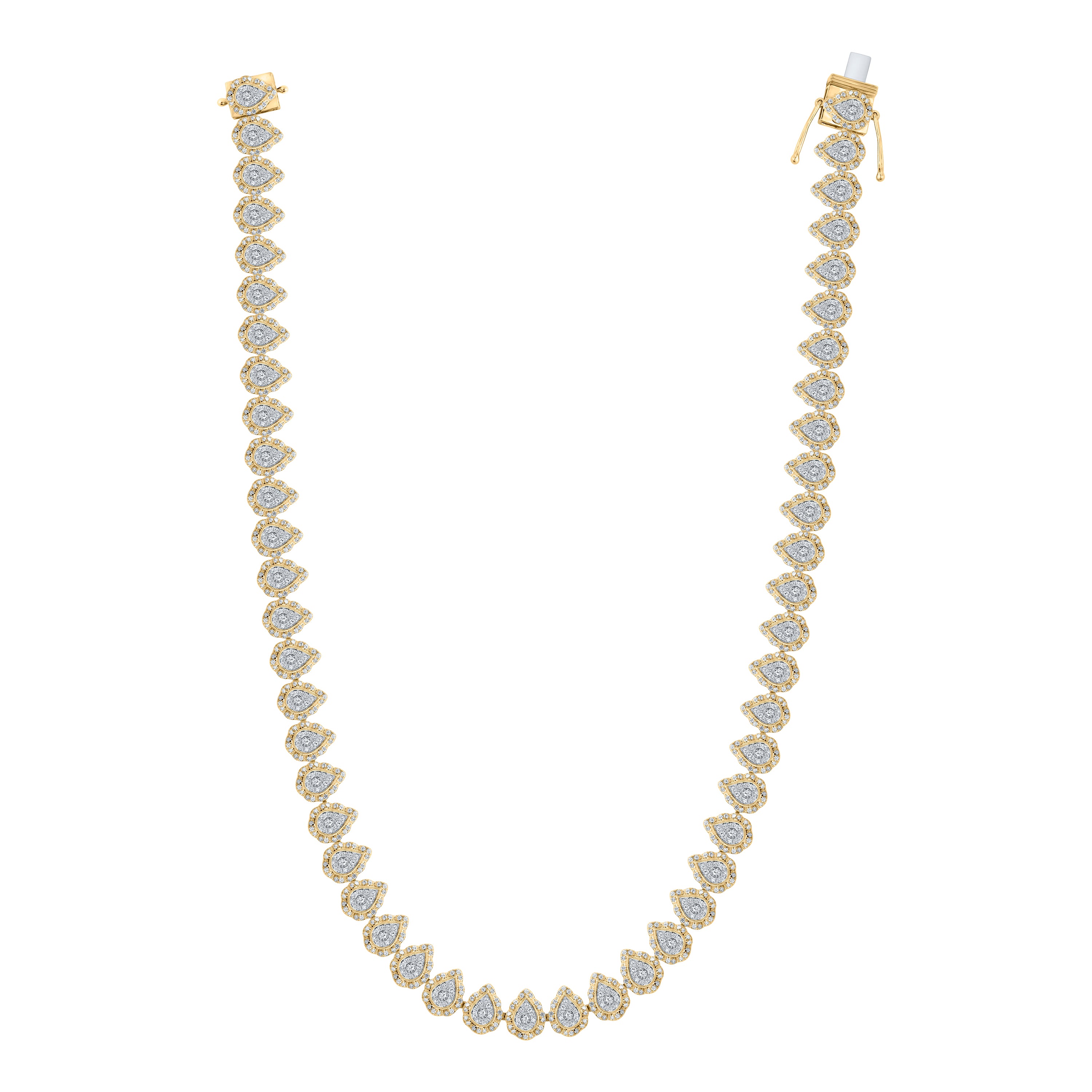 10Kt Yellow Gold 6 1/2Ctw-Diamond Fashion Necklace(18 Inch) (19.7 grams)