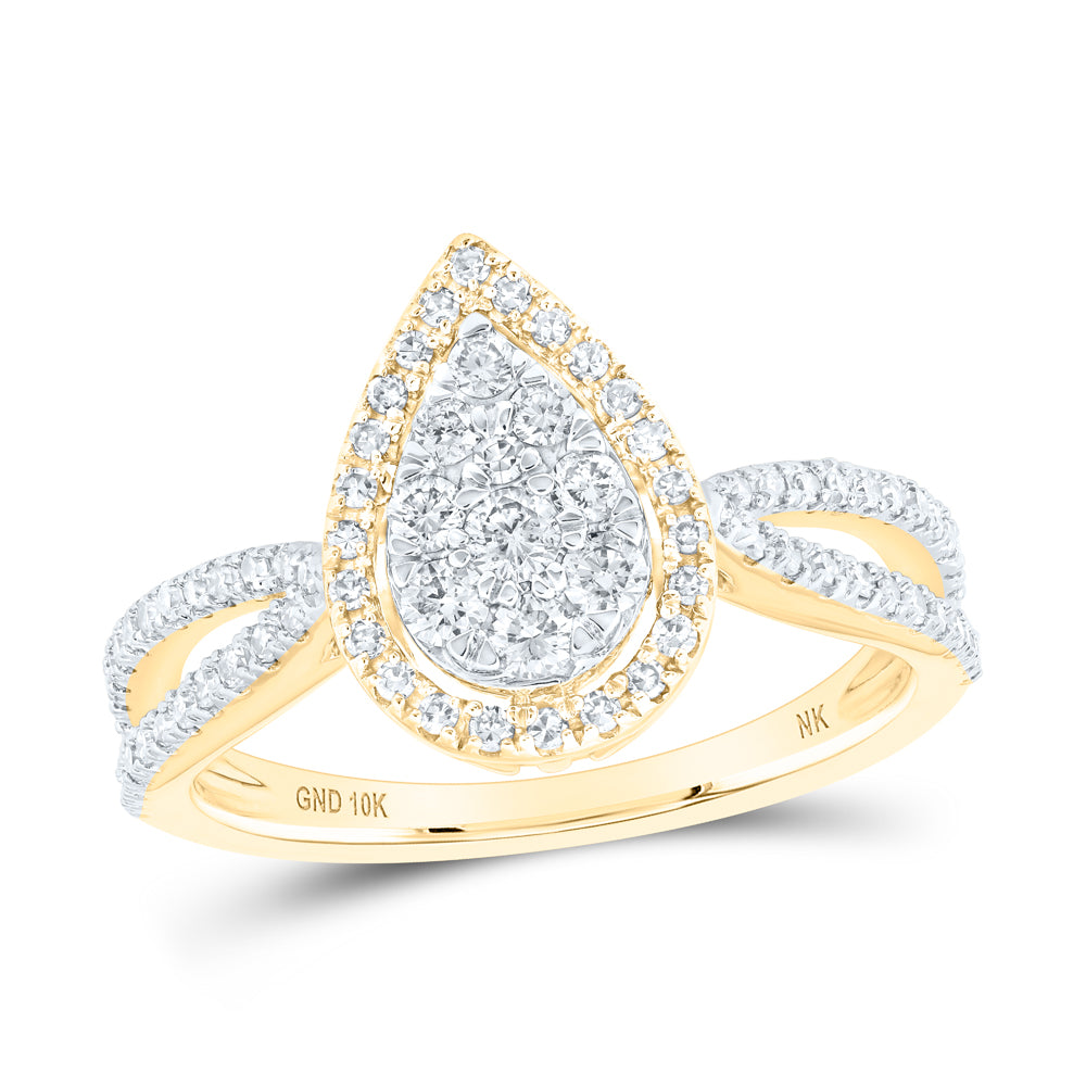 10Kt Yellow Gold 1/2Ctw-Dia Nk Fashion Ring (3.76 grams)