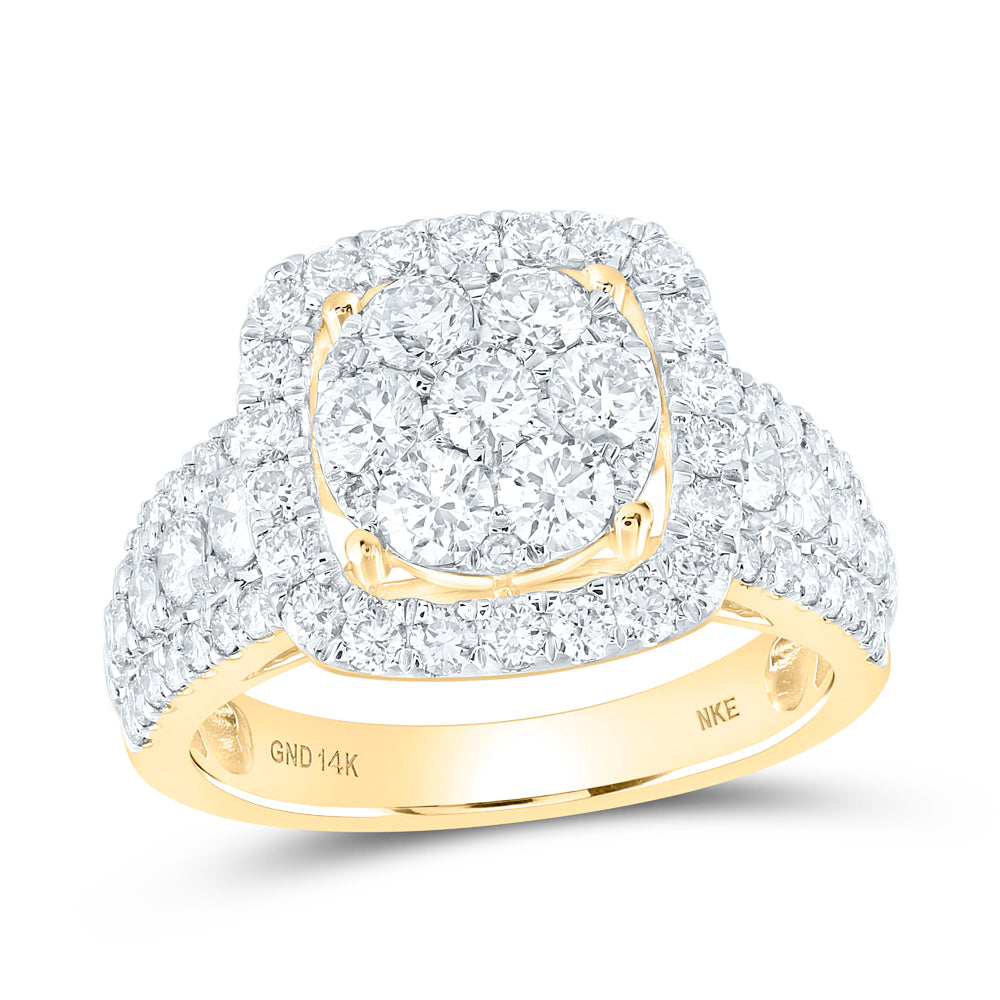 14Kt Yellow Gold 2 Ctw-Dia Nke Ring (5.72 grams)