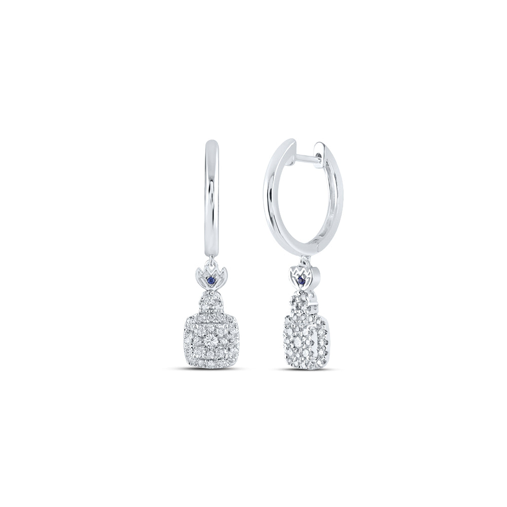 14Kt White Gold 1/2Ctw-Dia Ana M Dangling Earring (4.37 grams)