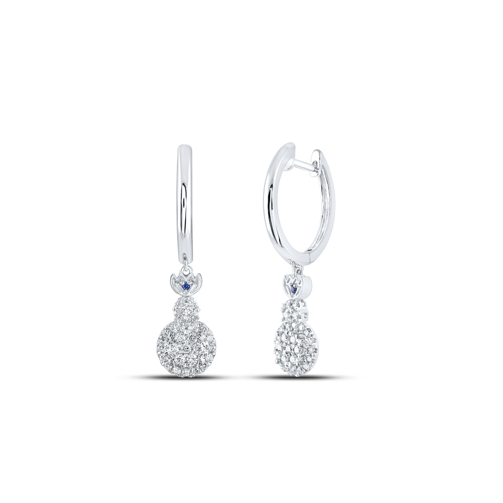 14Kt White Gold 1/2Ctw-Dia Ana M Dangling Earring (4.16 grams)