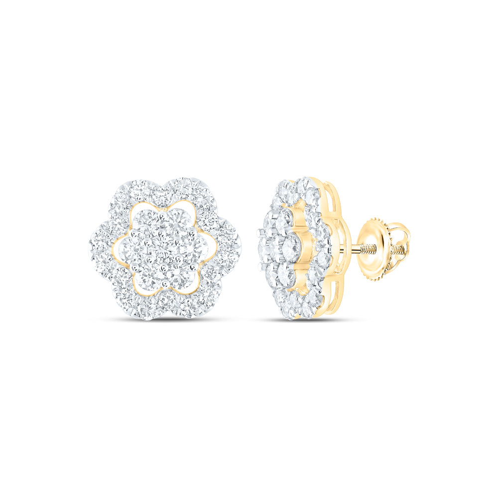 2Ctw-Dia Nk Fashion Flower Earring (3.56 grams)