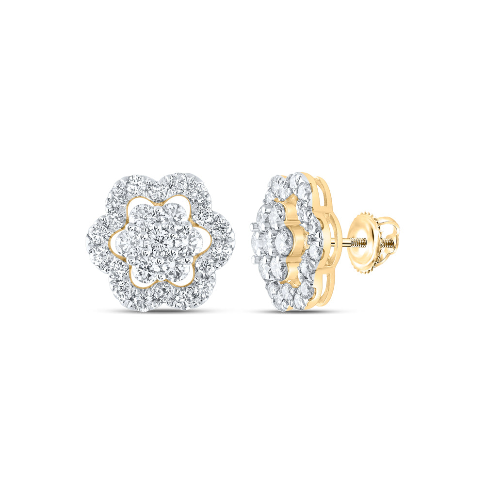 2Ctw-Dia Nke Fashion Flower Earring (3.87 grams)