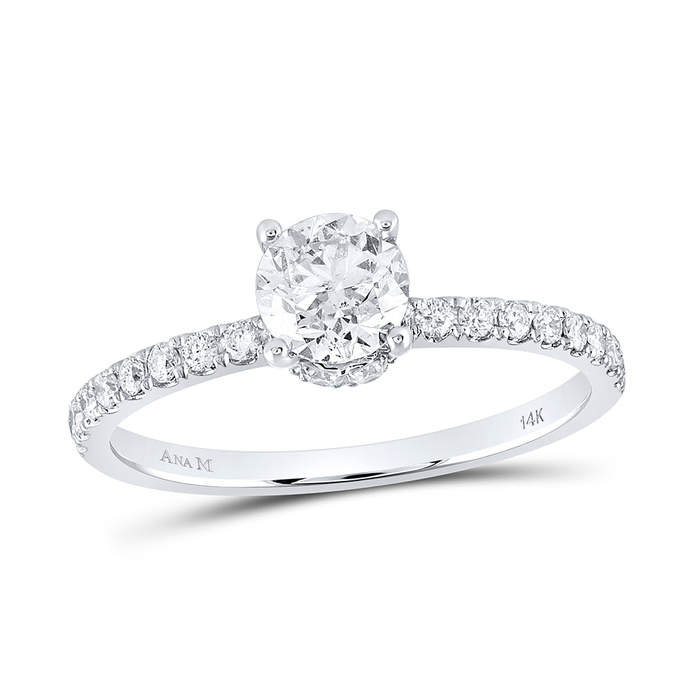 1Ctw-Dia Ana M 3/4Ct-Crd No Halo Engagement Ring (1.82 grams)