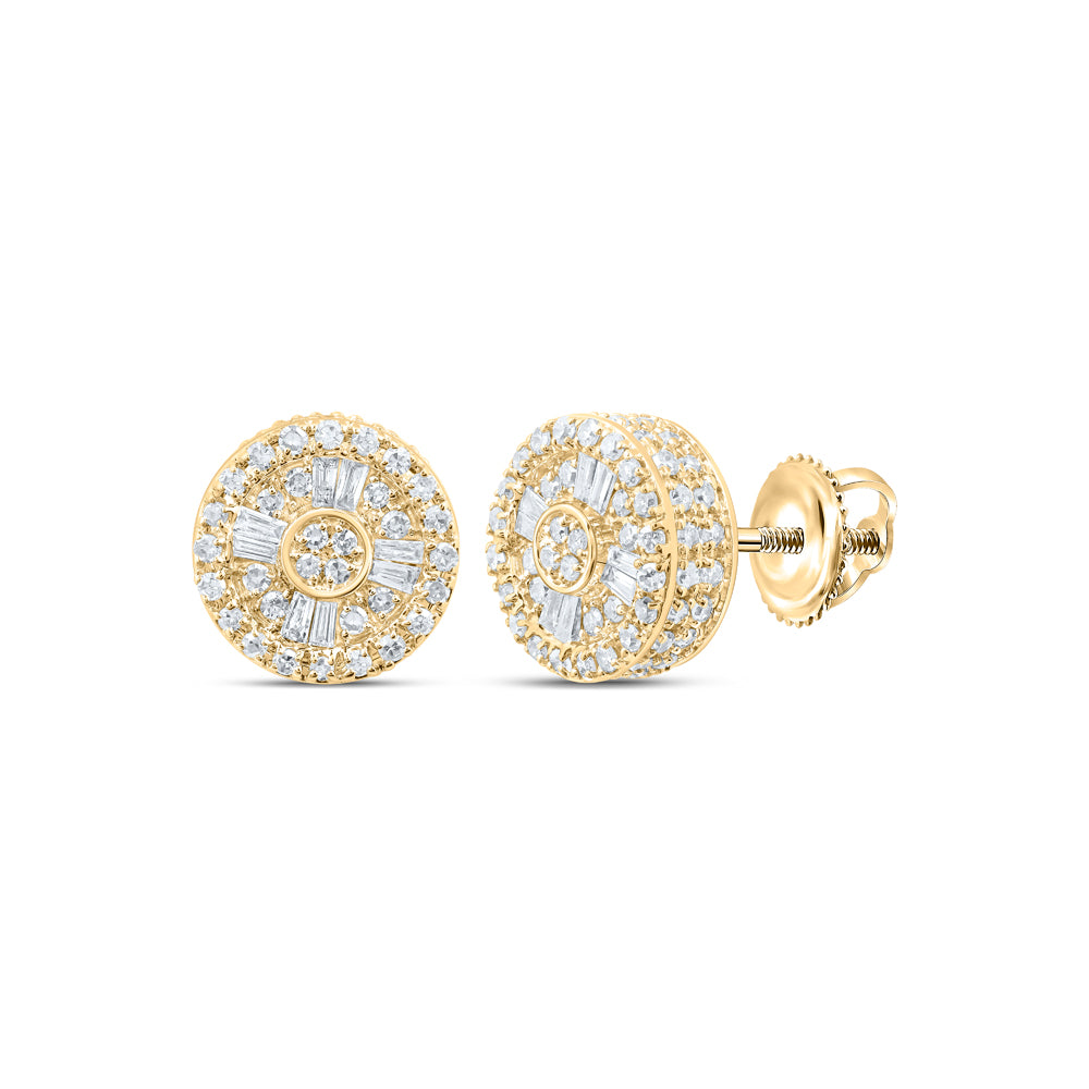 10Kt Yellow Gold 1/2Ctw-Dia Nk Round Shape Earring (2.08 grams)