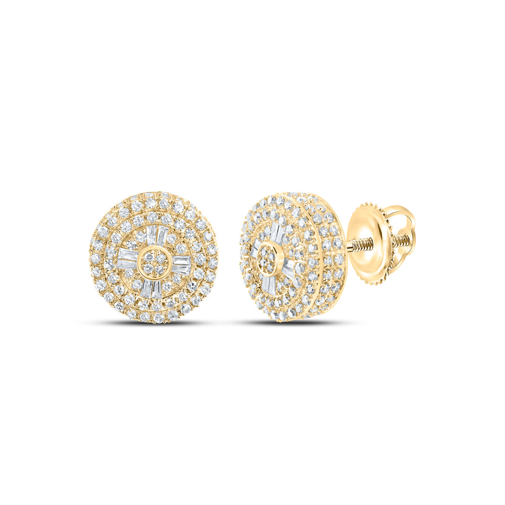 10Kt Yellow Gold 3/4Ctw-Dia Nk Round Shape Earring (2.71 grams)