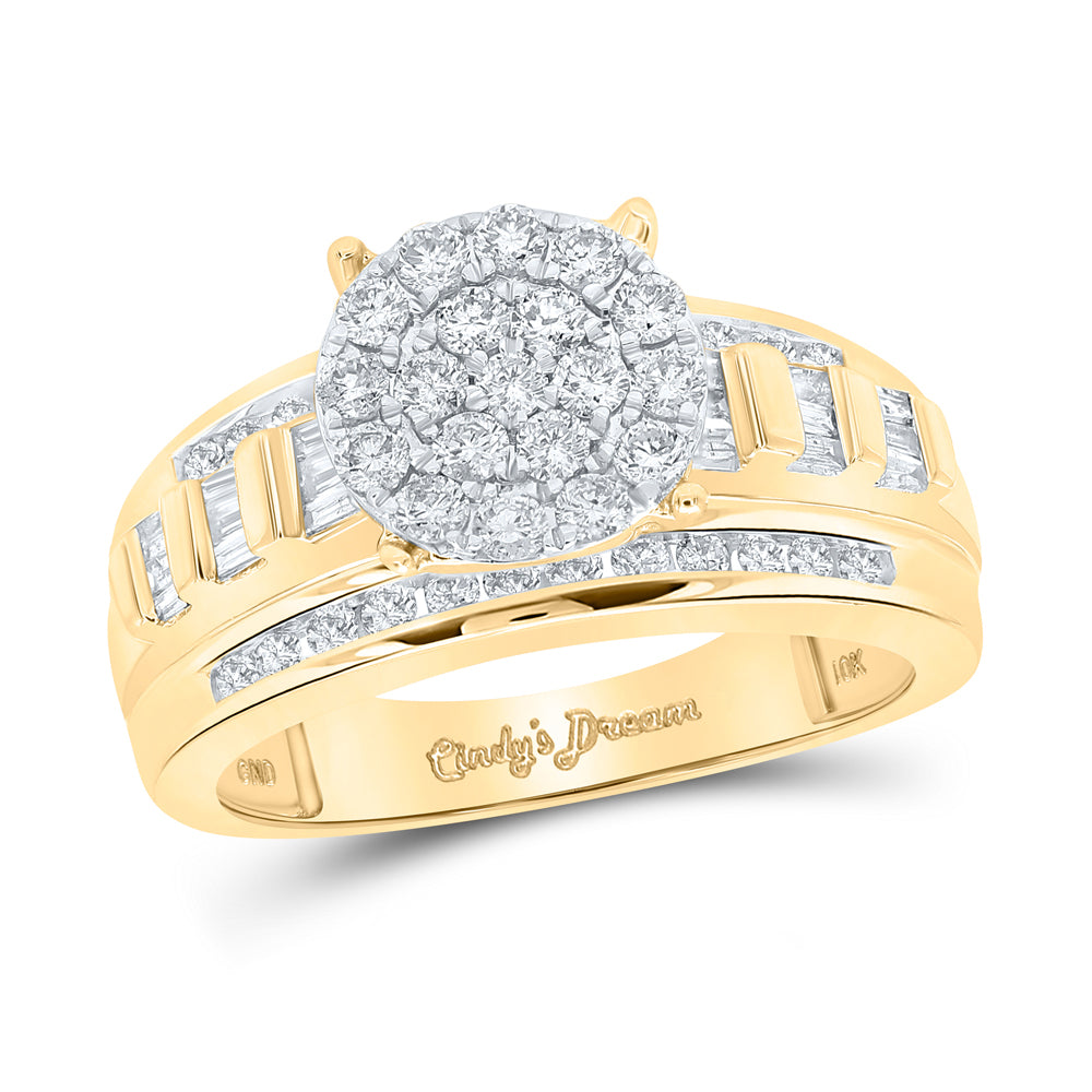 10Kt Yellow Gold 1 Ctw-Diamond Ring (4.33 grams)