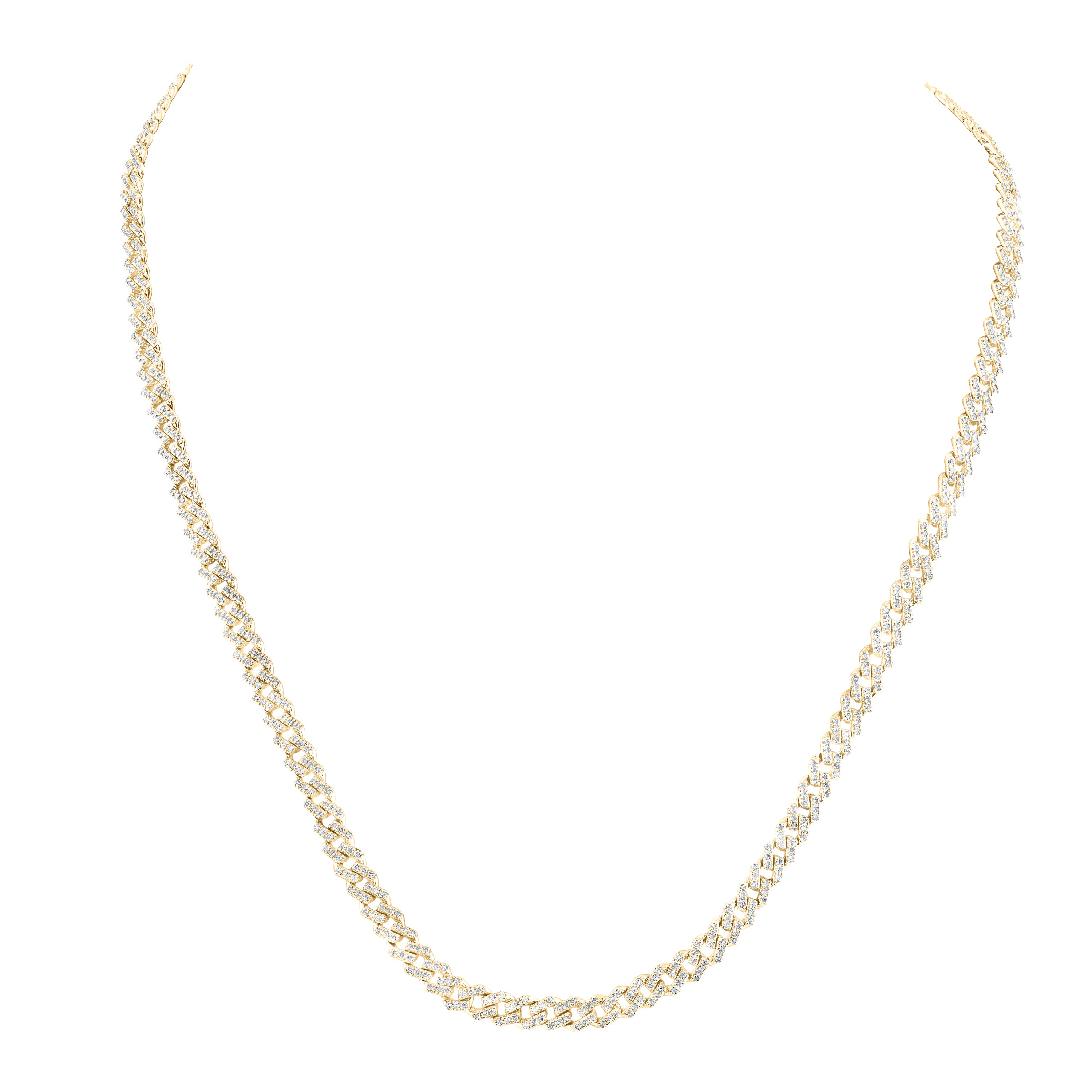 10Kt Yellow Gold 3 7/8Ctw-Dia Nk (5Mm) Mens Chain (20 Inch)