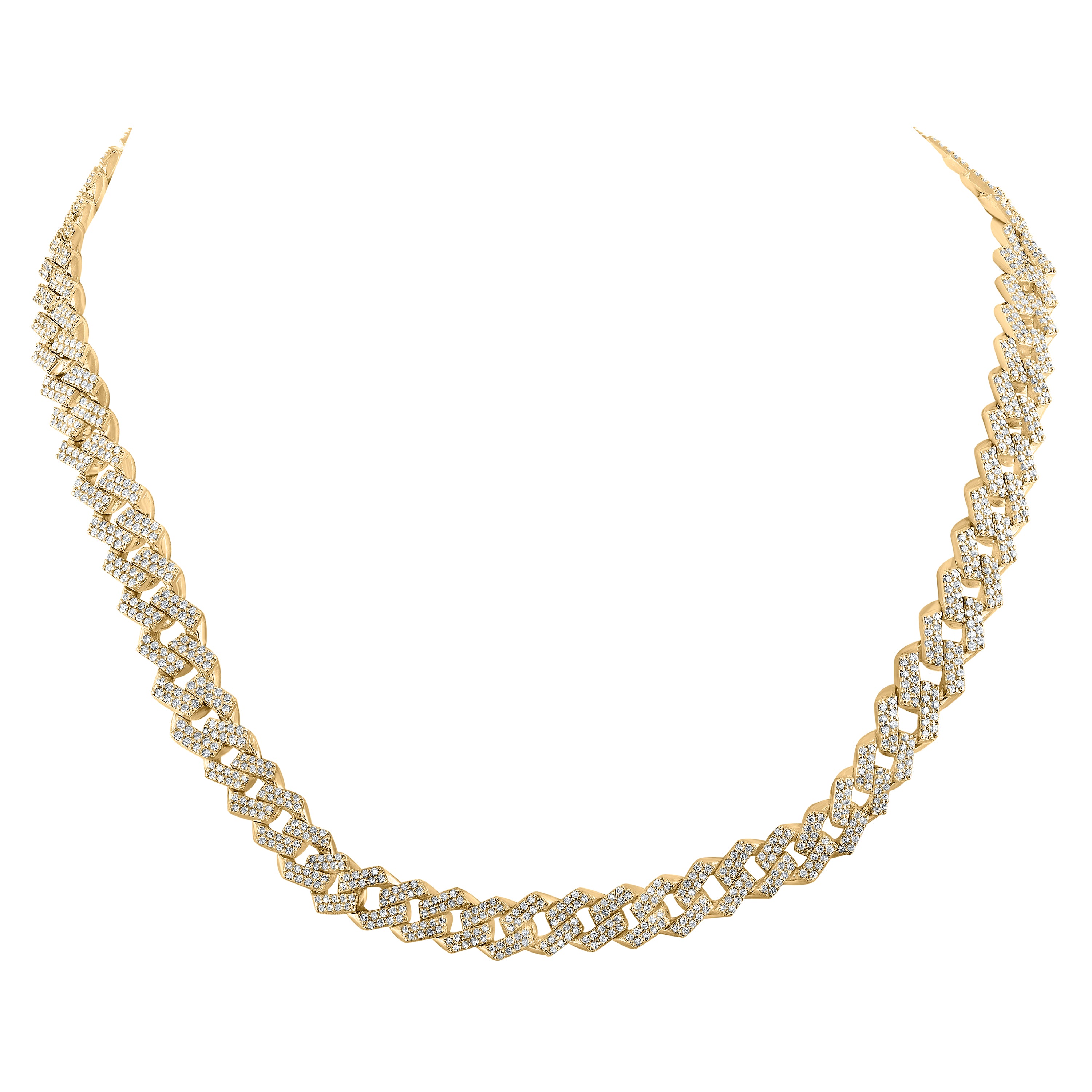 10Kt Yellow Gold 7 1/4Ctw-Dia Nk (8Mm) Mens Chain (20 Inch)
