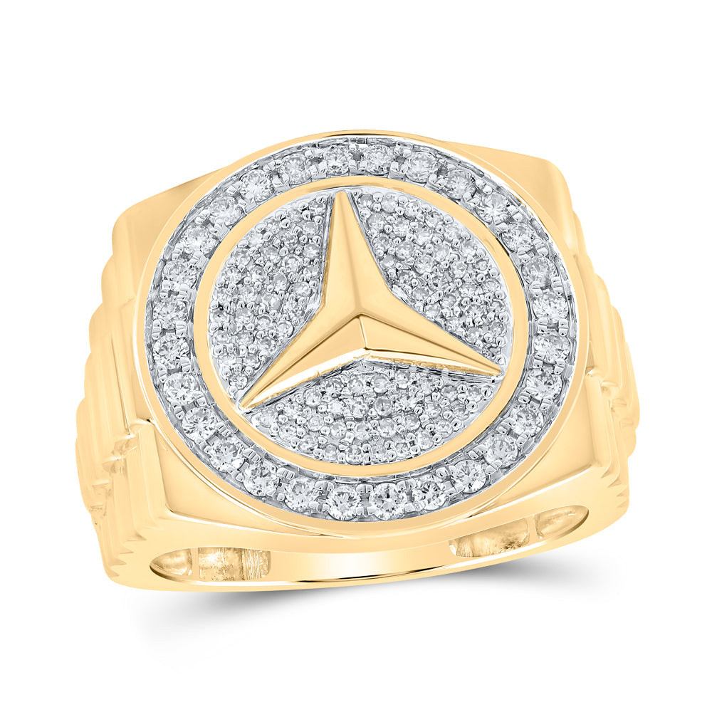 10Kt Yellow Gold 3/4Ctw-Dia Nk Star Mens Ring (8 grams)