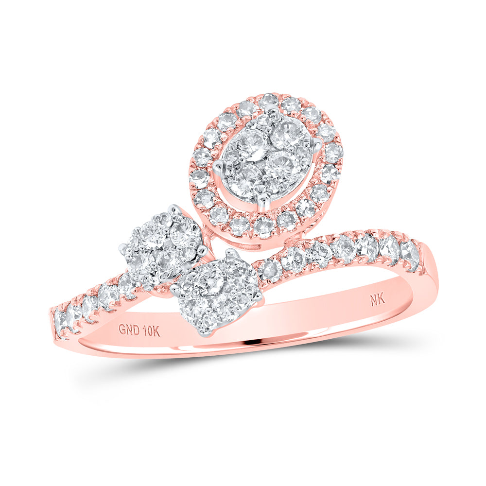 10Kt Rose Gold 1/2Ctw-Dia Nk Ring (2.1 grams)