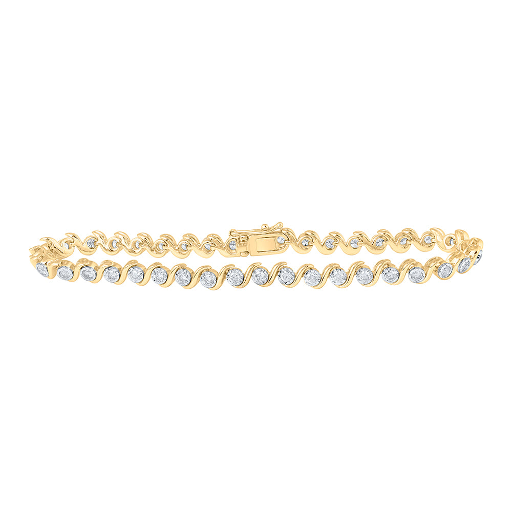 1 1/2Ctw-Dia Nk Bracelet (7 Inch) (10.68 grams)