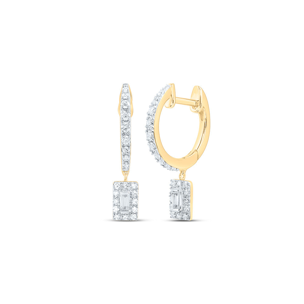 10Kt Yellow Gold 1/3Ctw-Dia Nk Dangling Earring (2.03 grams)