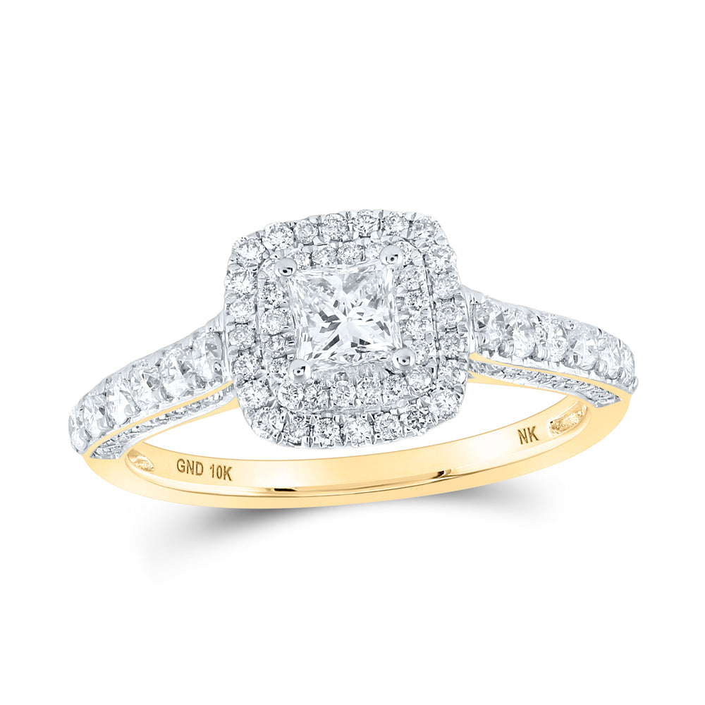 1Ctw-Dia Nk 1/3Ct-Cpr Double Halo Engagement Ring (2.47 grams)