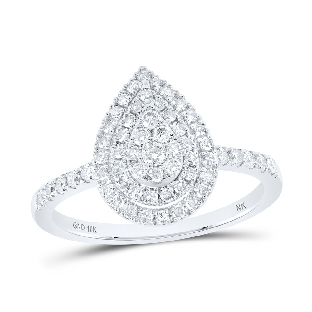 1/2Ctw-Dia Nk Pear Ring (2.4 grams)