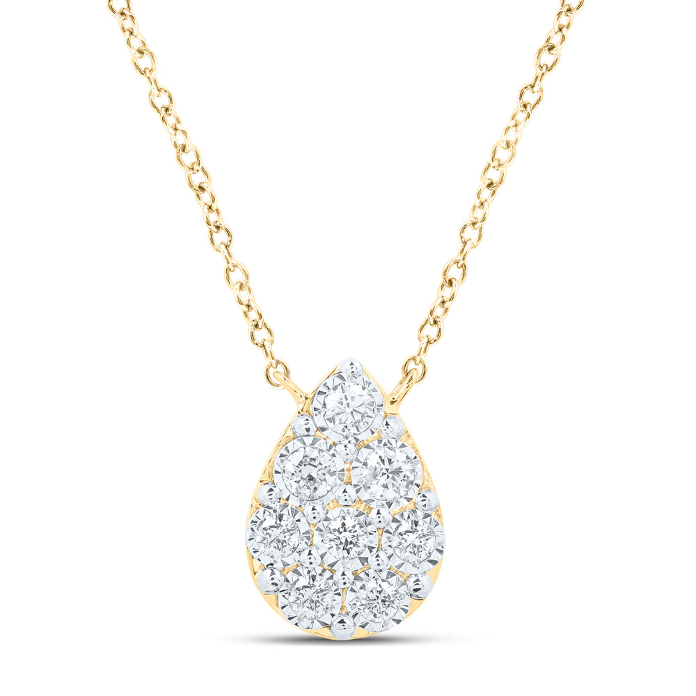 10Kt Yellow Gold 1/6Ctw-Dia Nk Necklace (18 Inch) (1.44 grams)