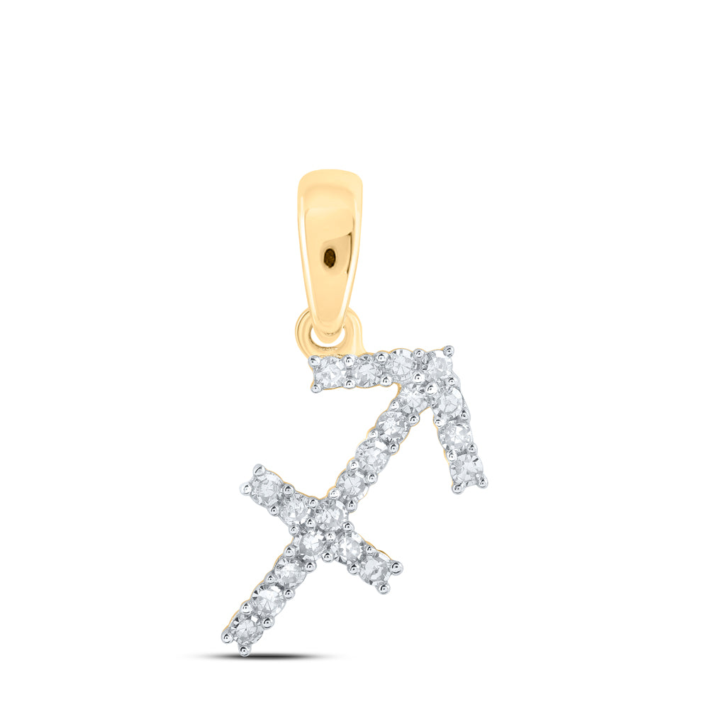 1/6Ctw-Dia Nk Zodiac Sign Of Sagittarious Pendant (0.63 grams)