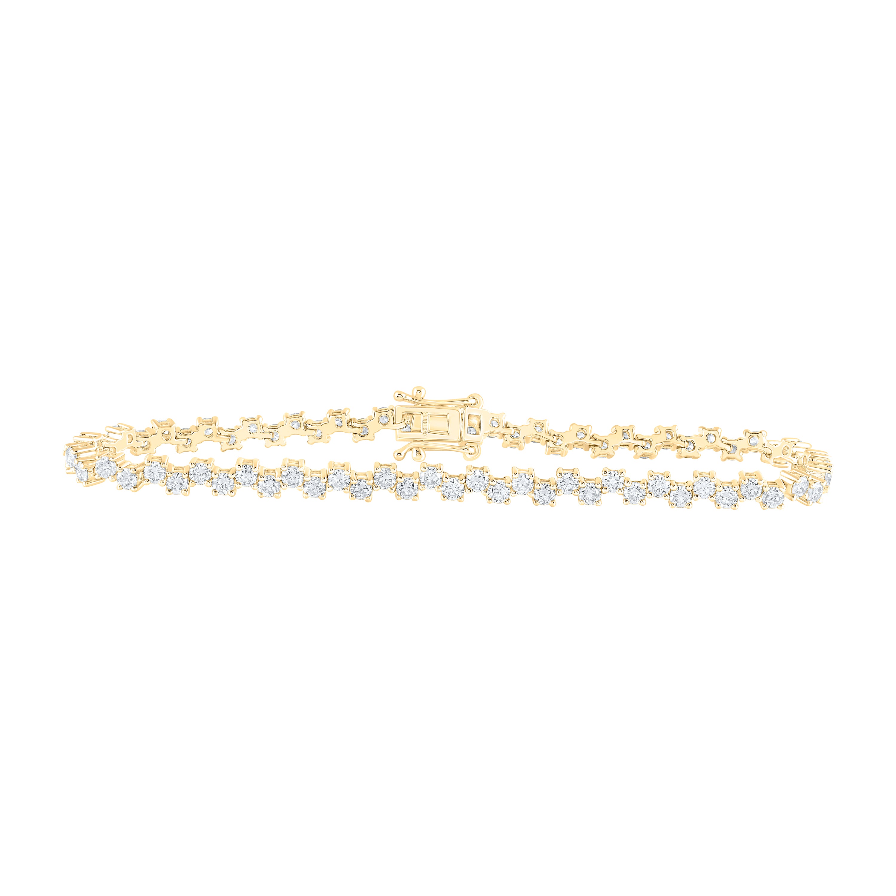 14Kt Yellow Gold 4 3/4Ctw-Dia Nk Tennis Bracelet (7 Inch) (9.97 grams)