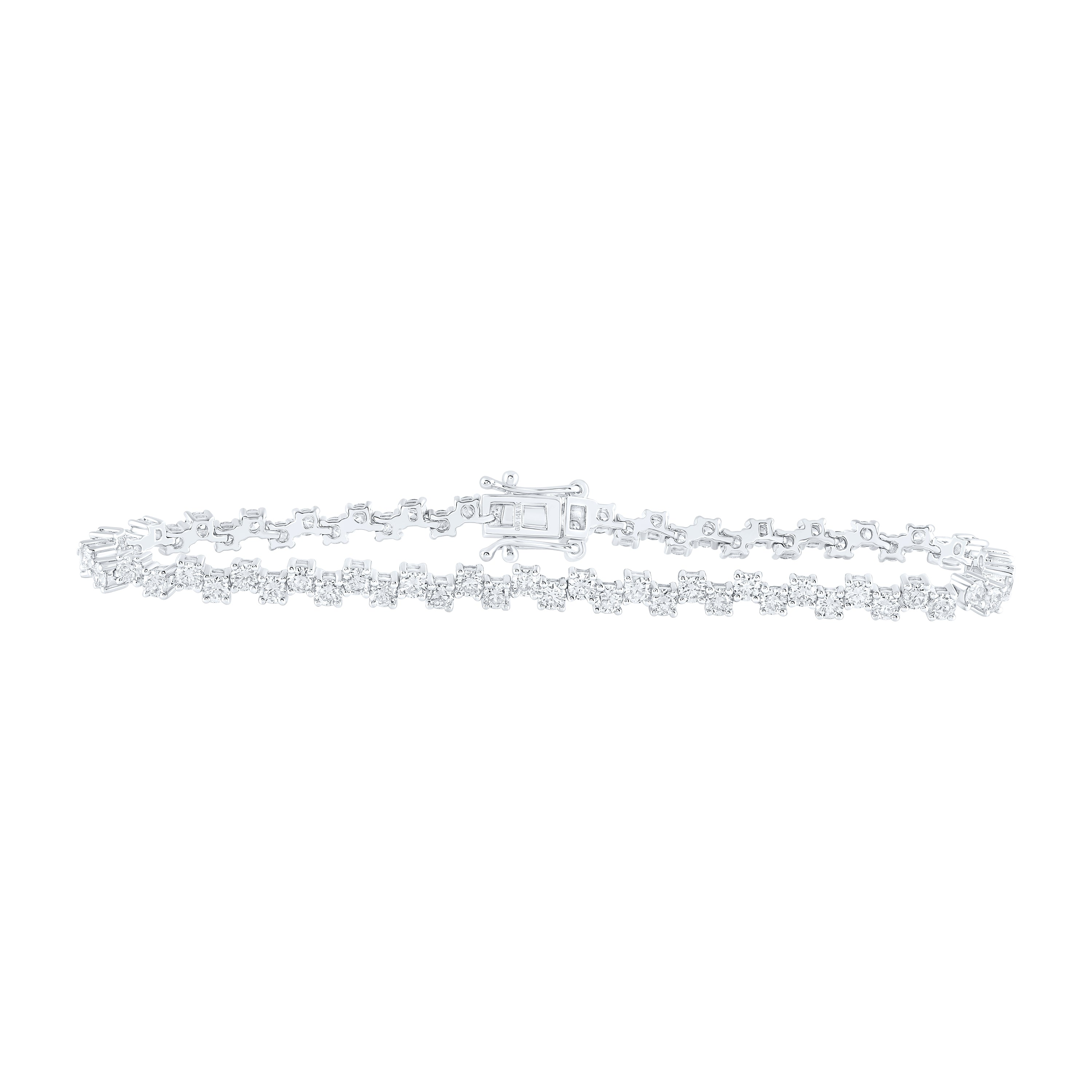 14Kt White Gold 4 3/4Ctw-Dia Nk Tennis Bracelet (7 Inch) (9.97 grams)